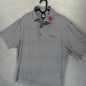FJ Footjoy Men’s Logo On Collar Medium Golf Polo Cramer Mountain Club Navy